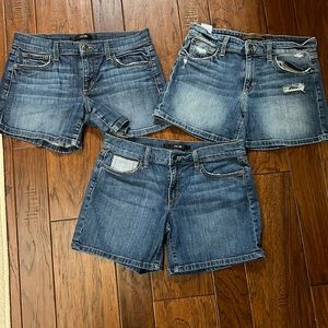 Joe’s Jeans shorts lot 3 pair size 28